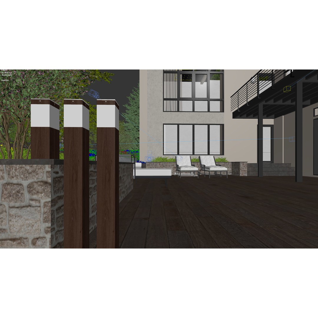 Lakefront House 3D Model – Detailed Architectural Visualization, FBX, OBJ - View 14