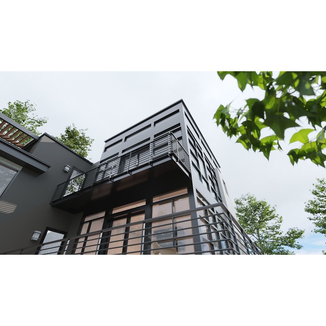 Lakefront House 3D Model – Detailed Architectural Visualization, FBX, OBJ - View 9