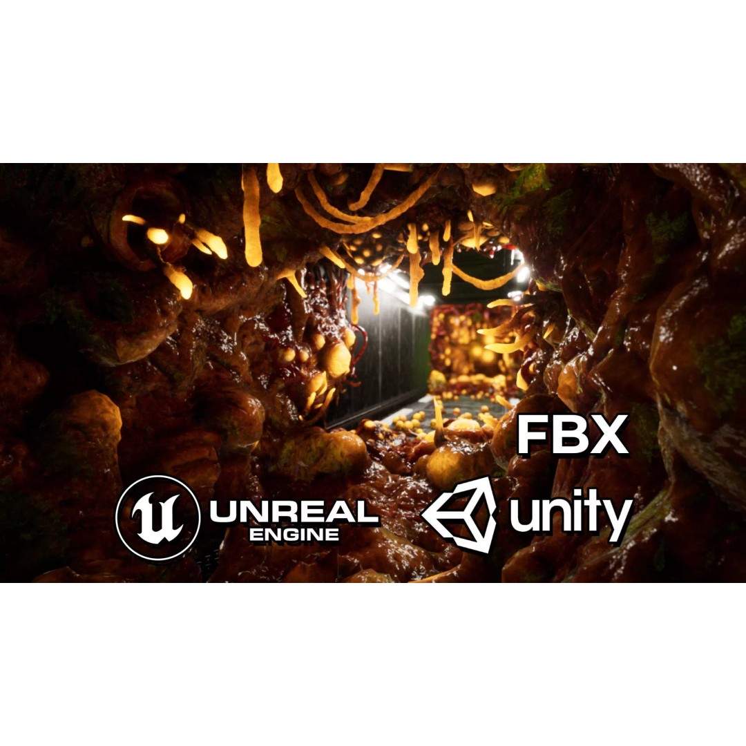 Alien Biomass Planet 3D Model – Low-Poly Game Asset, FBX & OBJ - View 2