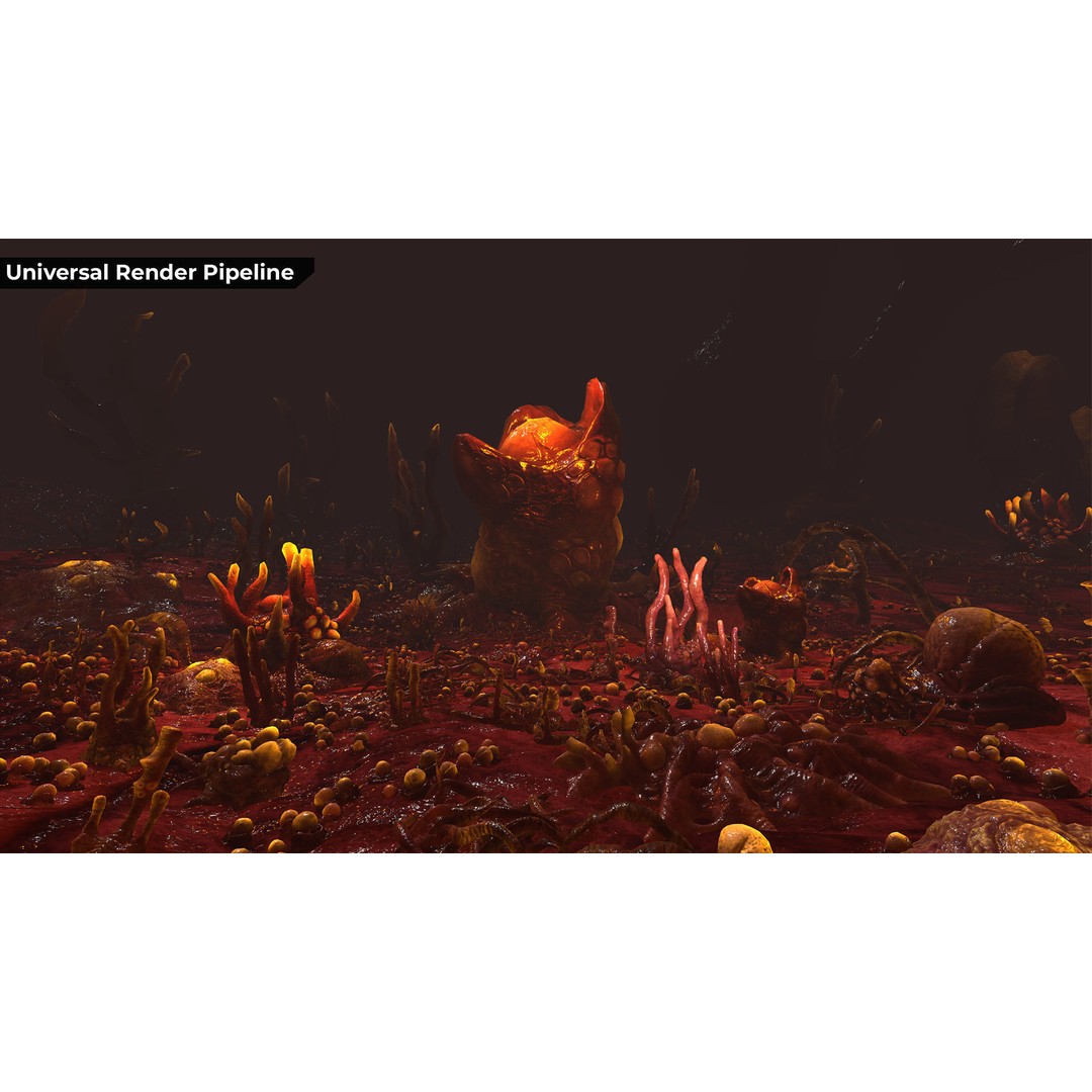 Alien Biomass Planet 3D Model – Low-Poly Game Asset, FBX & OBJ - View 38