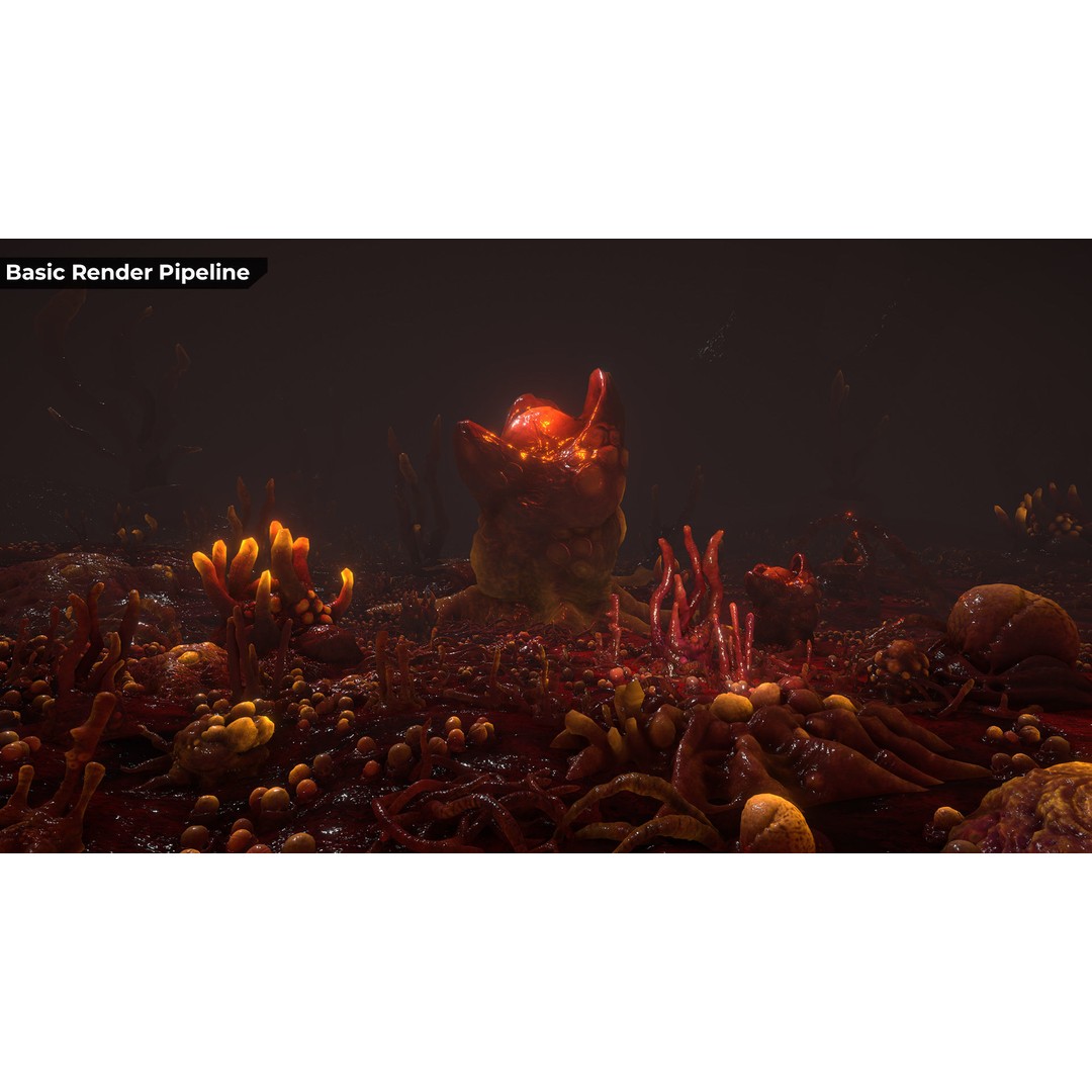 Alien Biomass Planet 3D Model – Low-Poly Game Asset, FBX & OBJ - View 42