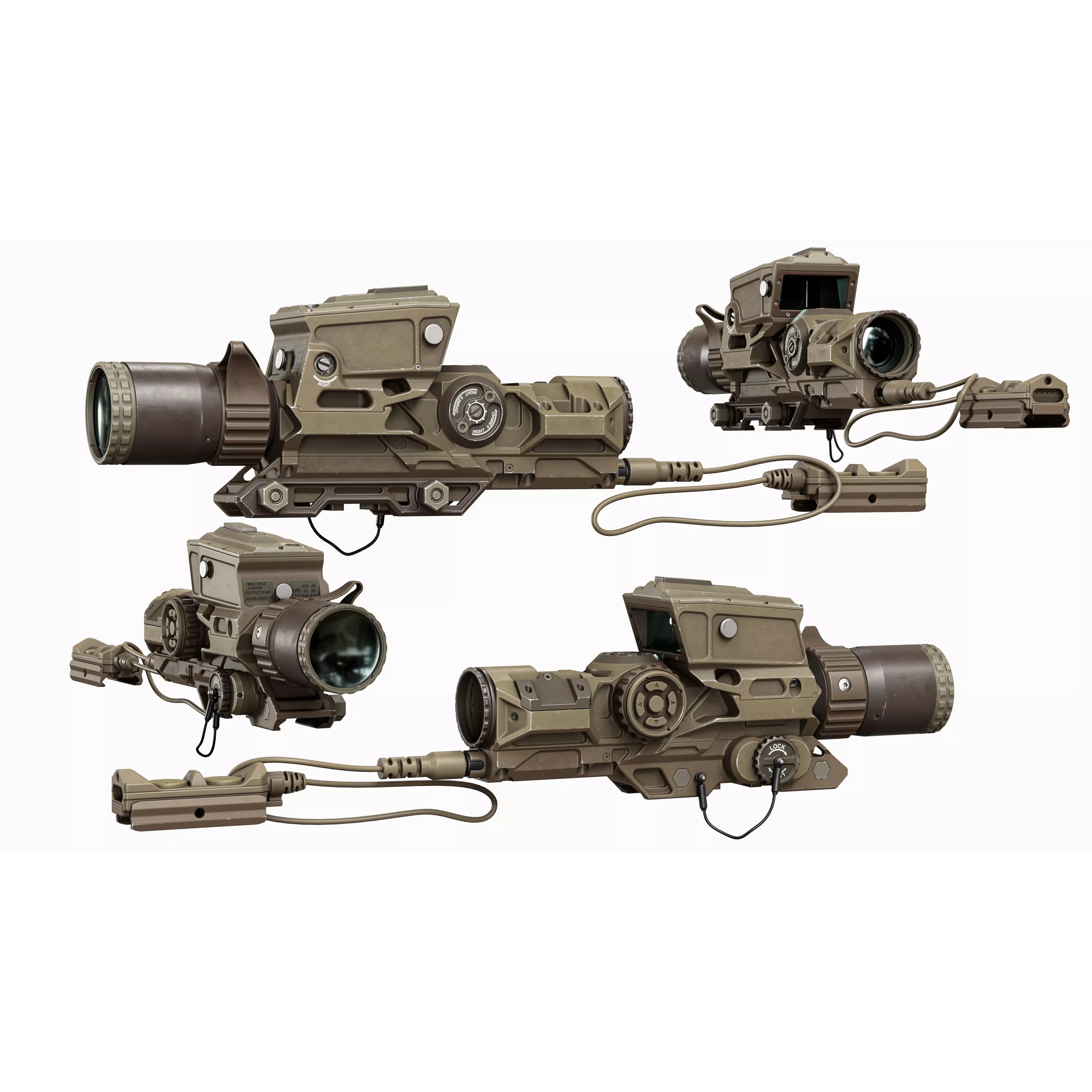 Scope Vortex XM157 - Low-Poly Game-Ready 3D Model - View 10