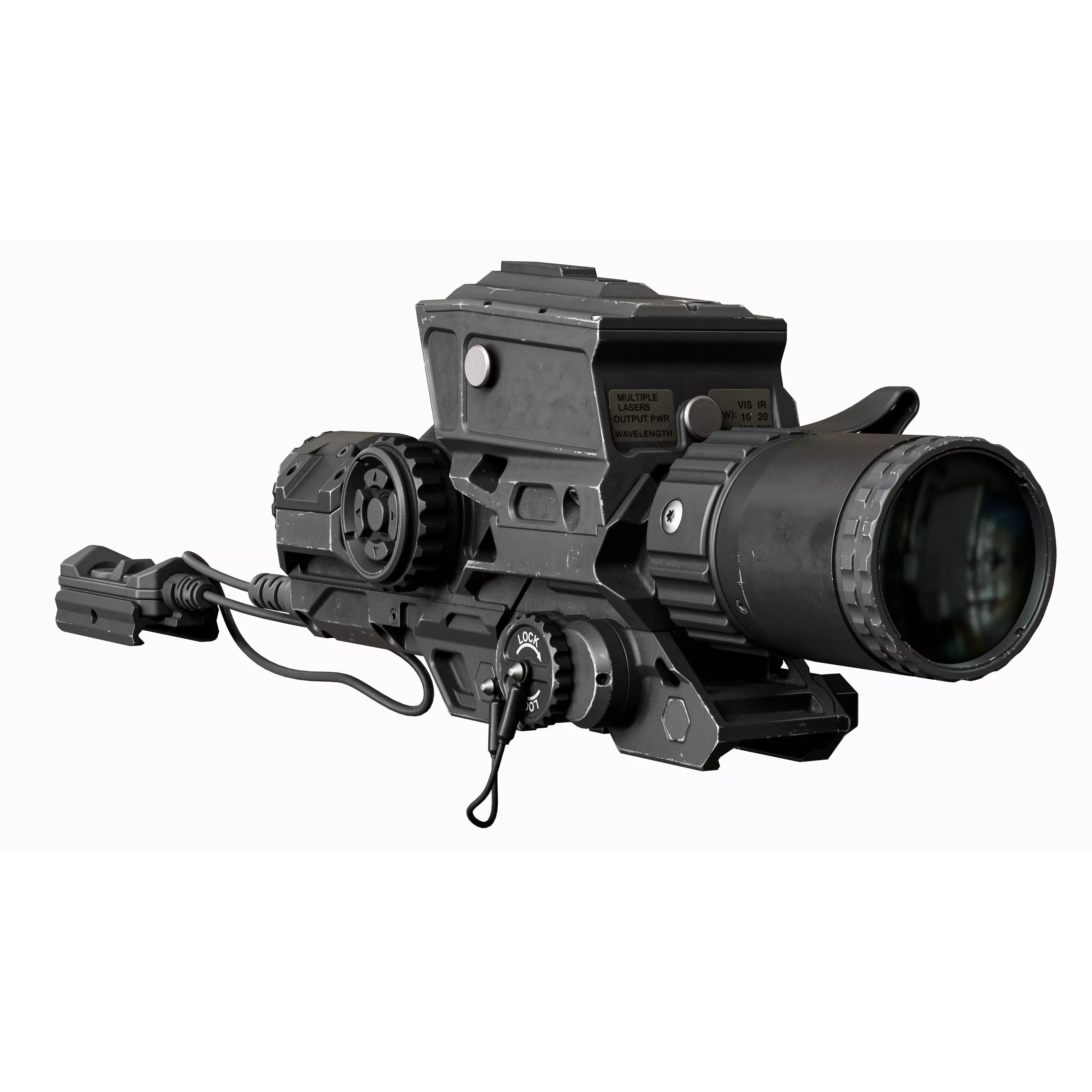 Scope Vortex XM157 - Low-Poly Game-Ready 3D Model - View 12