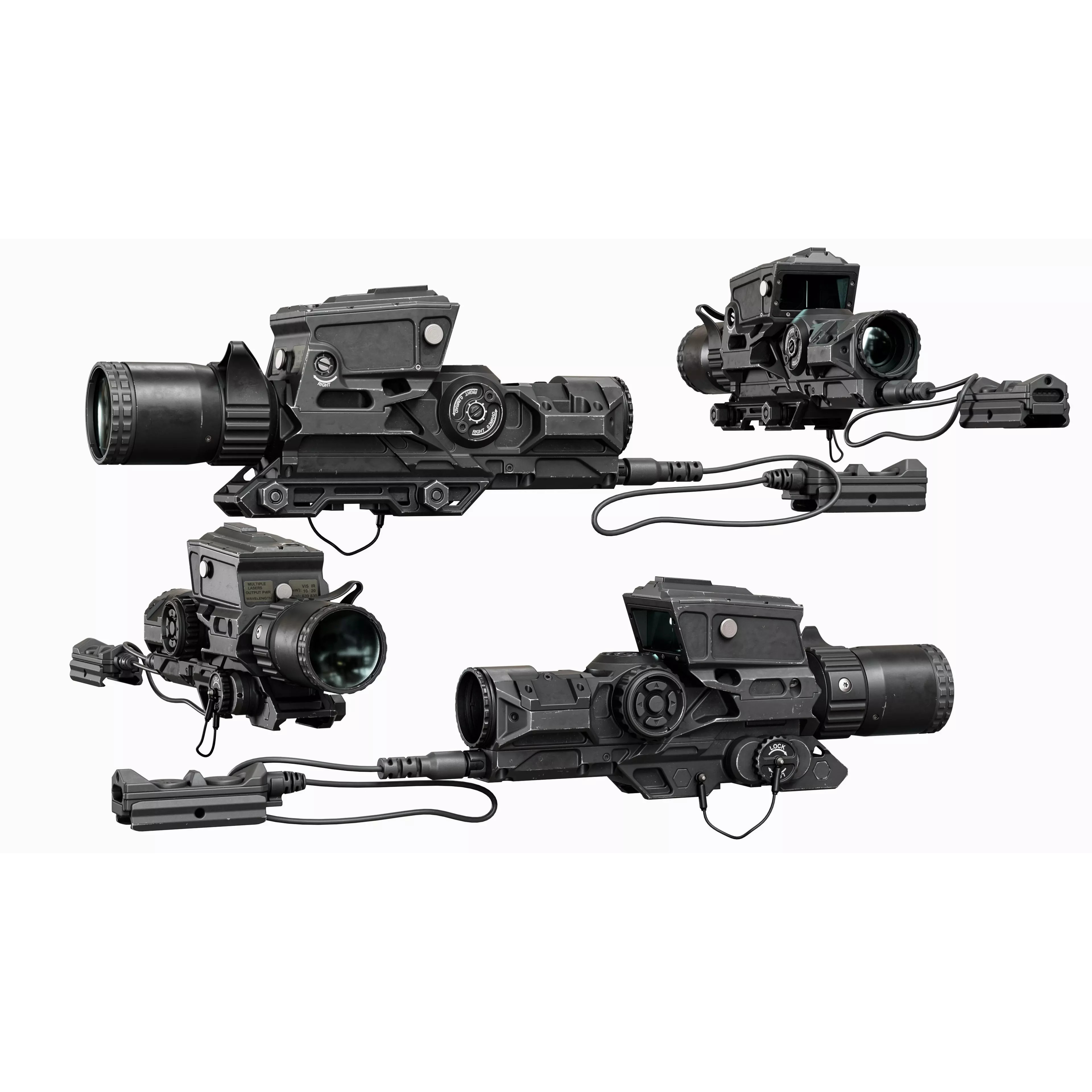 Scope Vortex XM157 - Low-Poly Game-Ready 3D Model - View 8