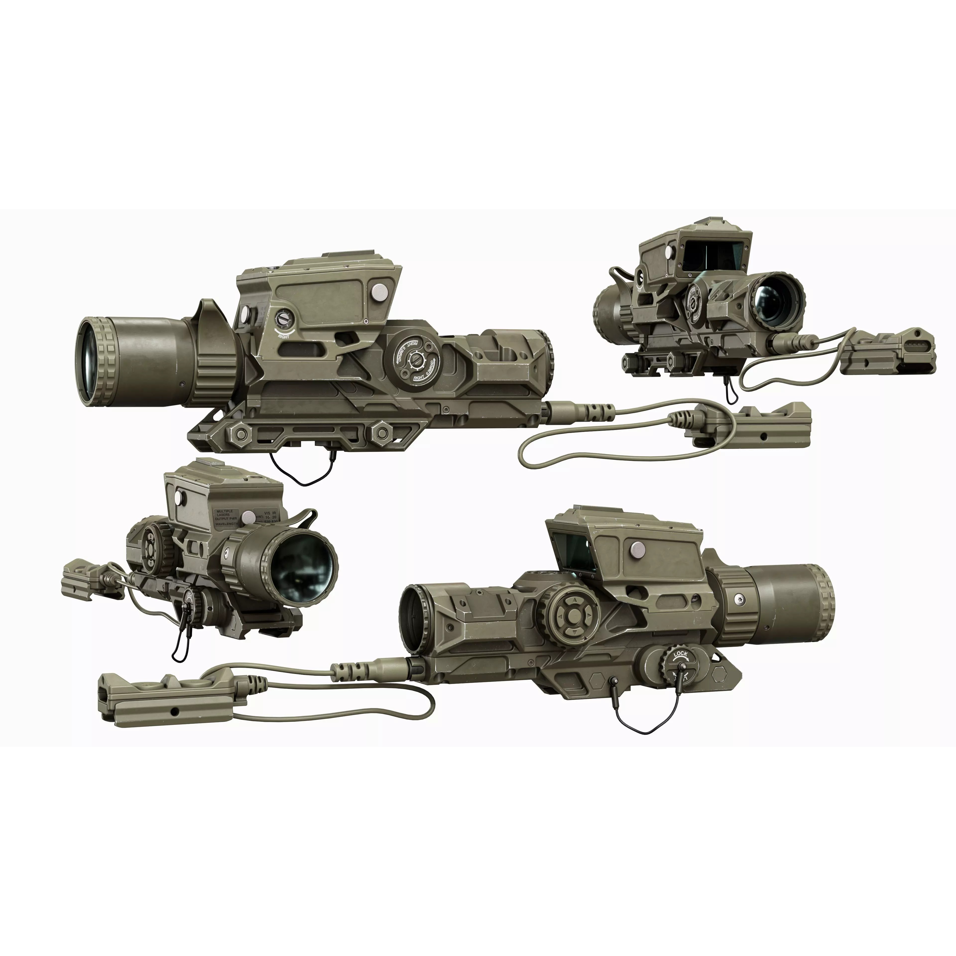 Scope Vortex XM157 - Low-Poly Game-Ready 3D Model - View 9