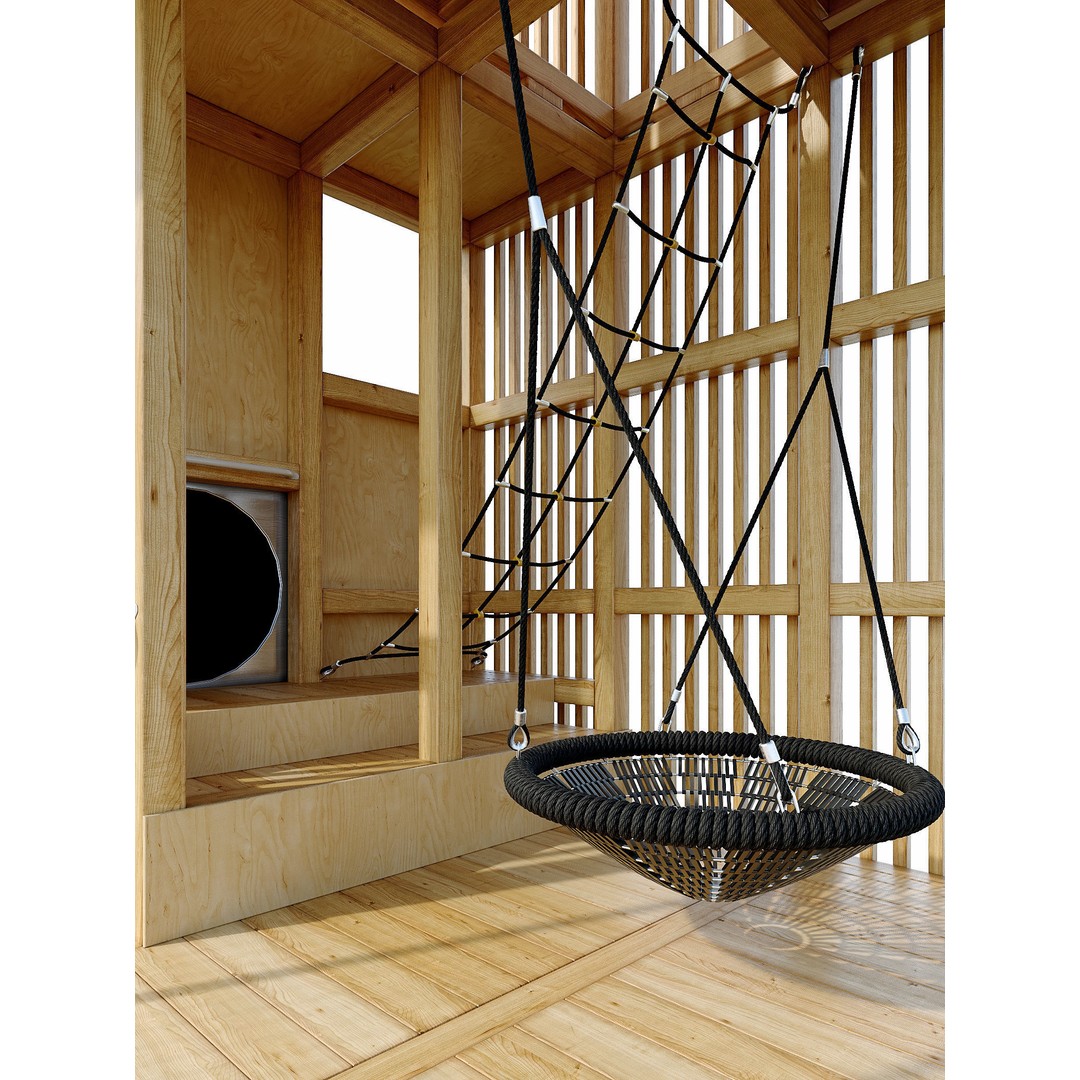 Children's Play Complex Tower 3D Model – High-Quality Game Asset, FBX, OBJ - View 10