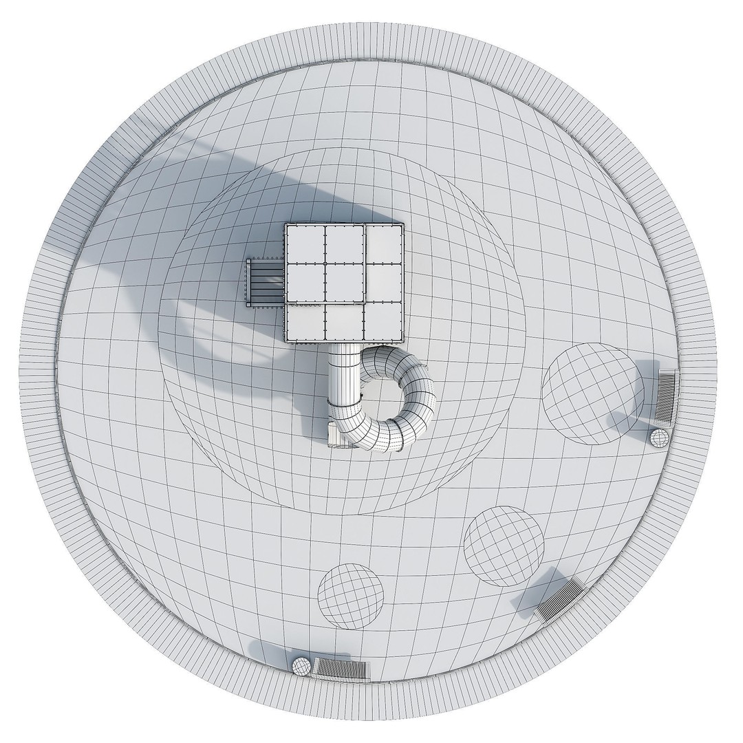 Children's Play Complex Tower 3D Model – High-Quality Game Asset, FBX, OBJ - View 14
