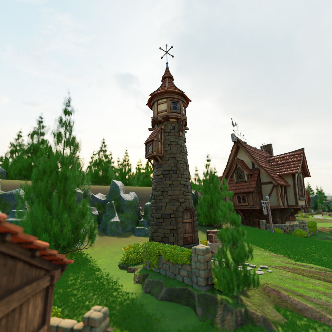 Medieval Building 3D Model – Stylized Low-Poly Game Asset, FBX - View 19