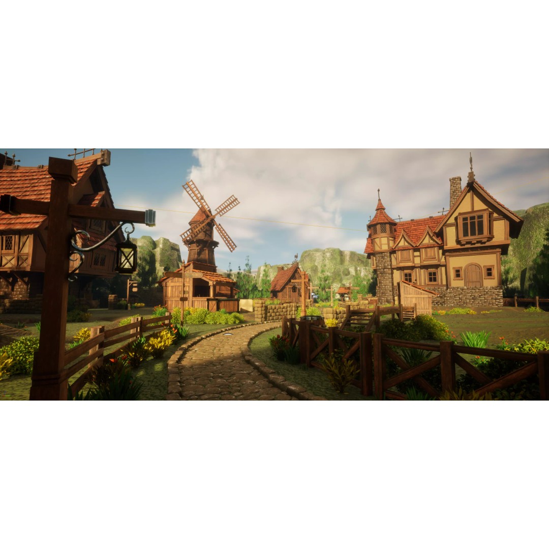 Medieval Building 3D Model – Stylized Low-Poly Game Asset, FBX - View 2