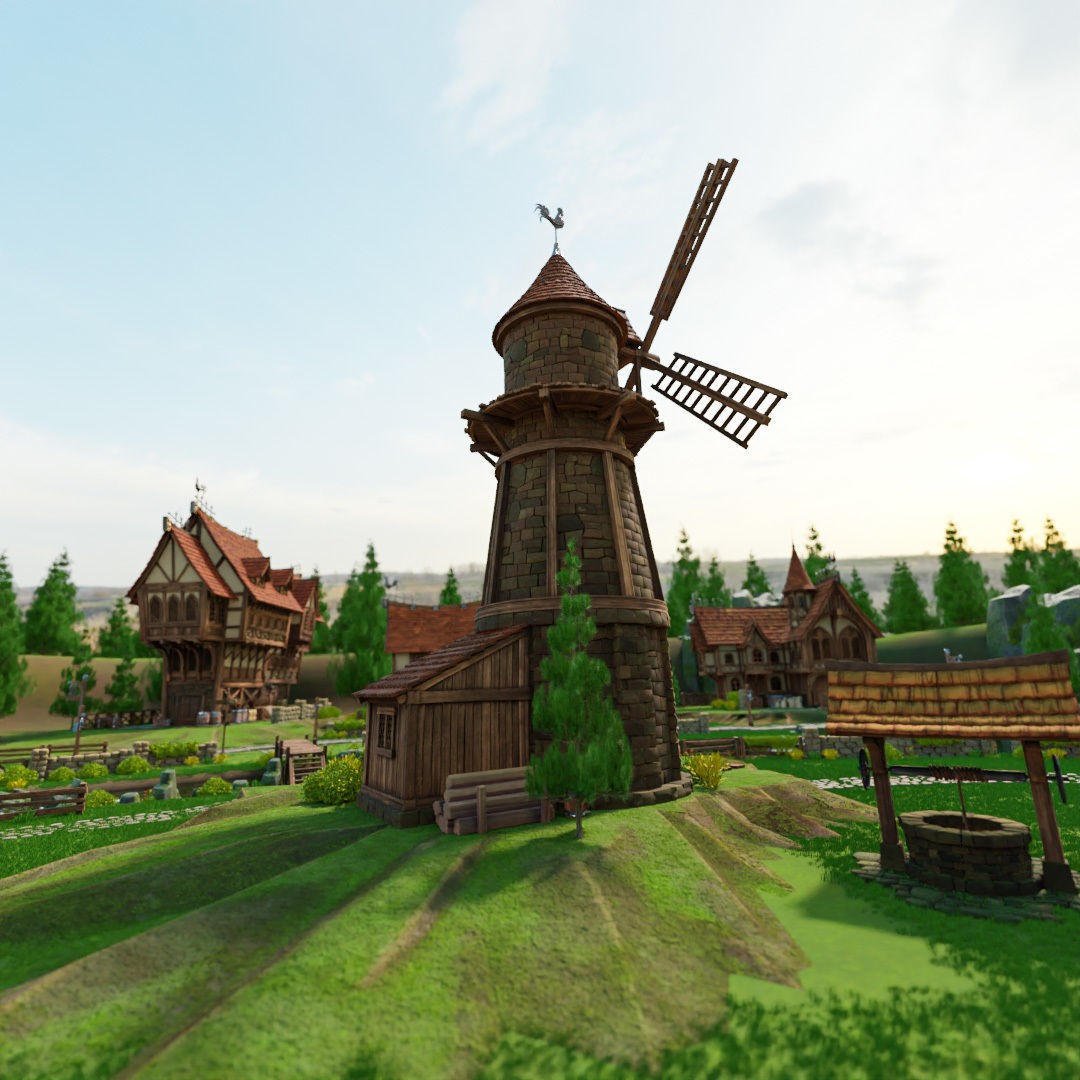 Medieval Building 3D Model – Stylized Low-Poly Game Asset, FBX - View 21