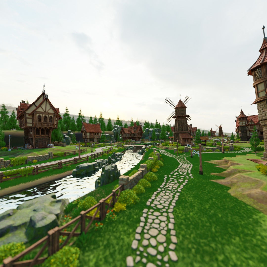 Medieval Building 3D Model – Stylized Low-Poly Game Asset, FBX - View 27