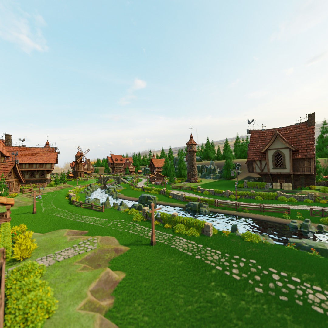 Medieval Building 3D Model – Stylized Low-Poly Game Asset, FBX - View 29