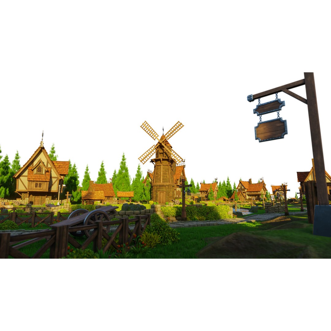 Medieval Building 3D Model – Stylized Low-Poly Game Asset, FBX - View 31