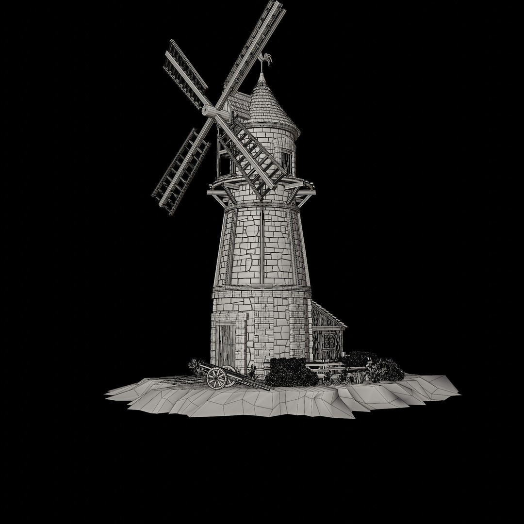 Medieval Building 3D Model – Stylized Low-Poly Game Asset, FBX - View 43