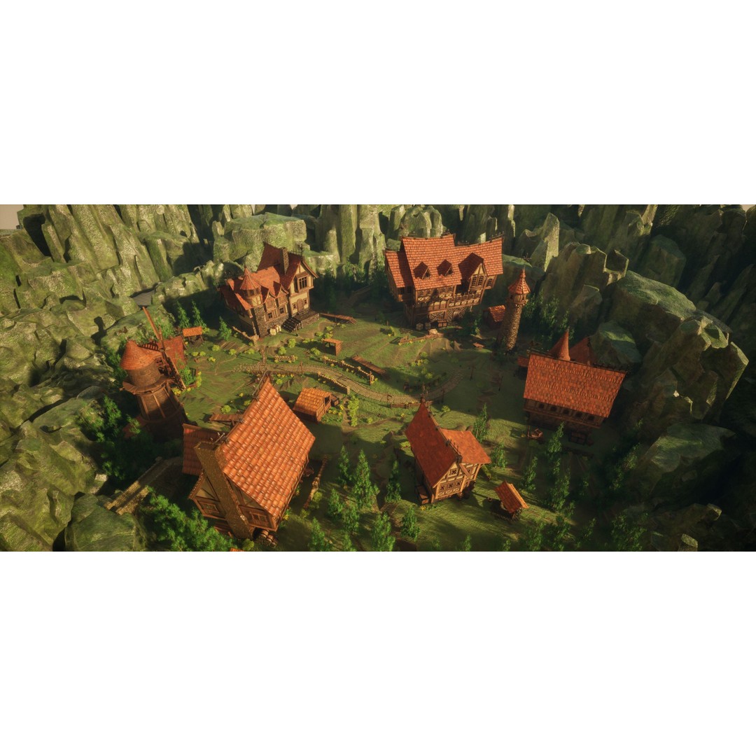 Medieval Building 3D Model – Stylized Low-Poly Game Asset, FBX - View 7