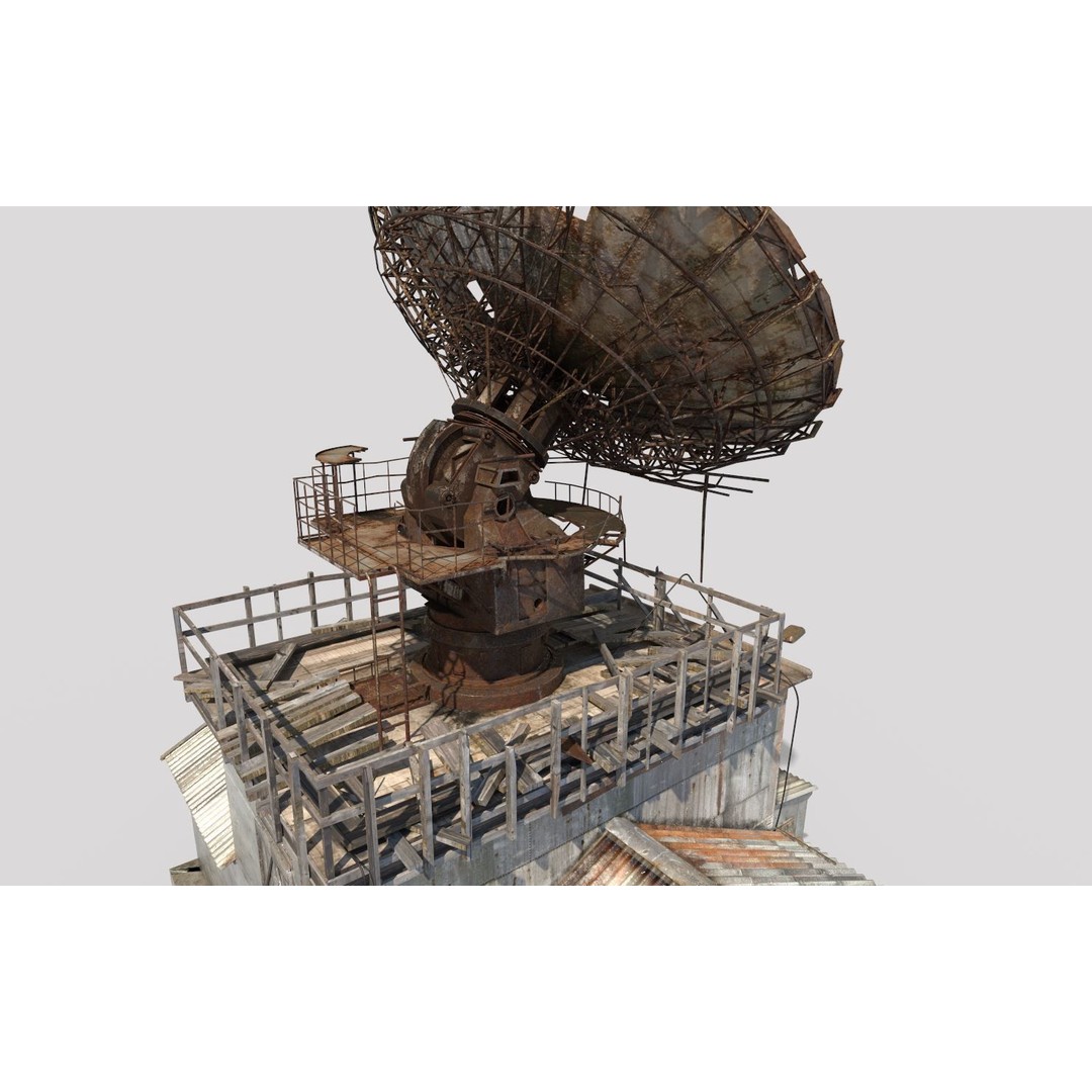 Abandoned Radar Station 3D Model – Realistic Industrial Exterior Asset, FBX - View 11