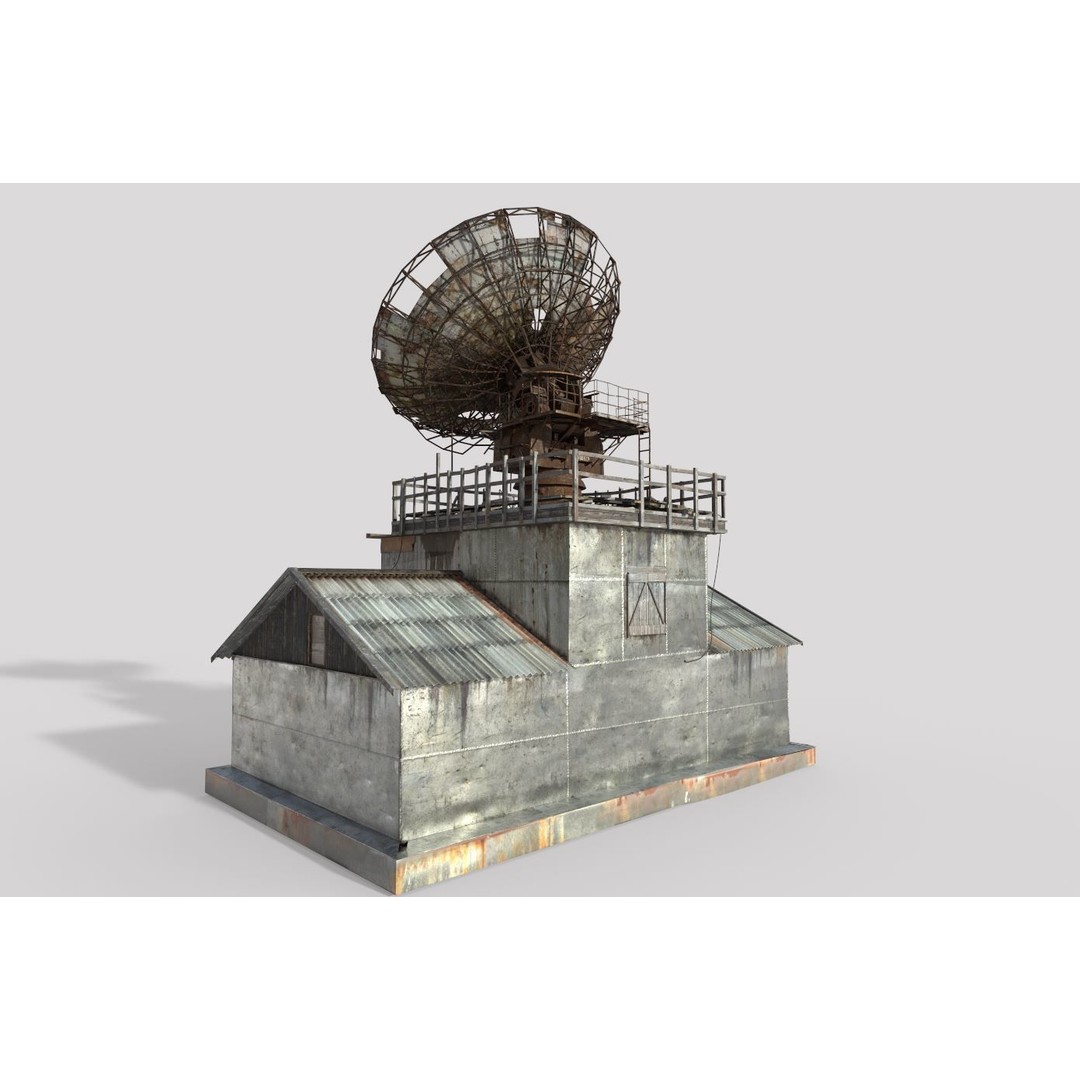 Abandoned Radar Station 3D Model – Realistic Industrial Exterior Asset, FBX - View 8