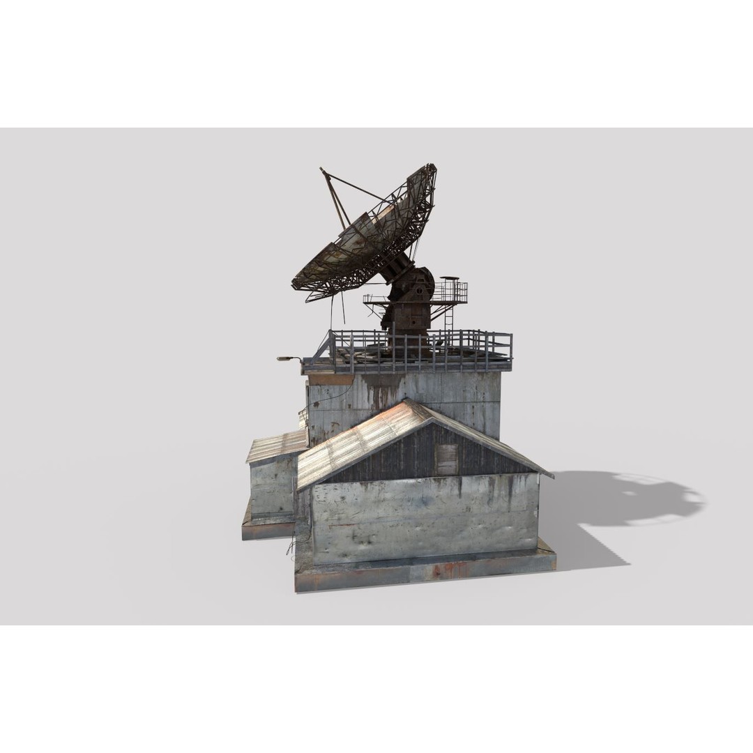 Abandoned Radar Station 3D Model – Realistic Industrial Exterior Asset, FBX - View 9