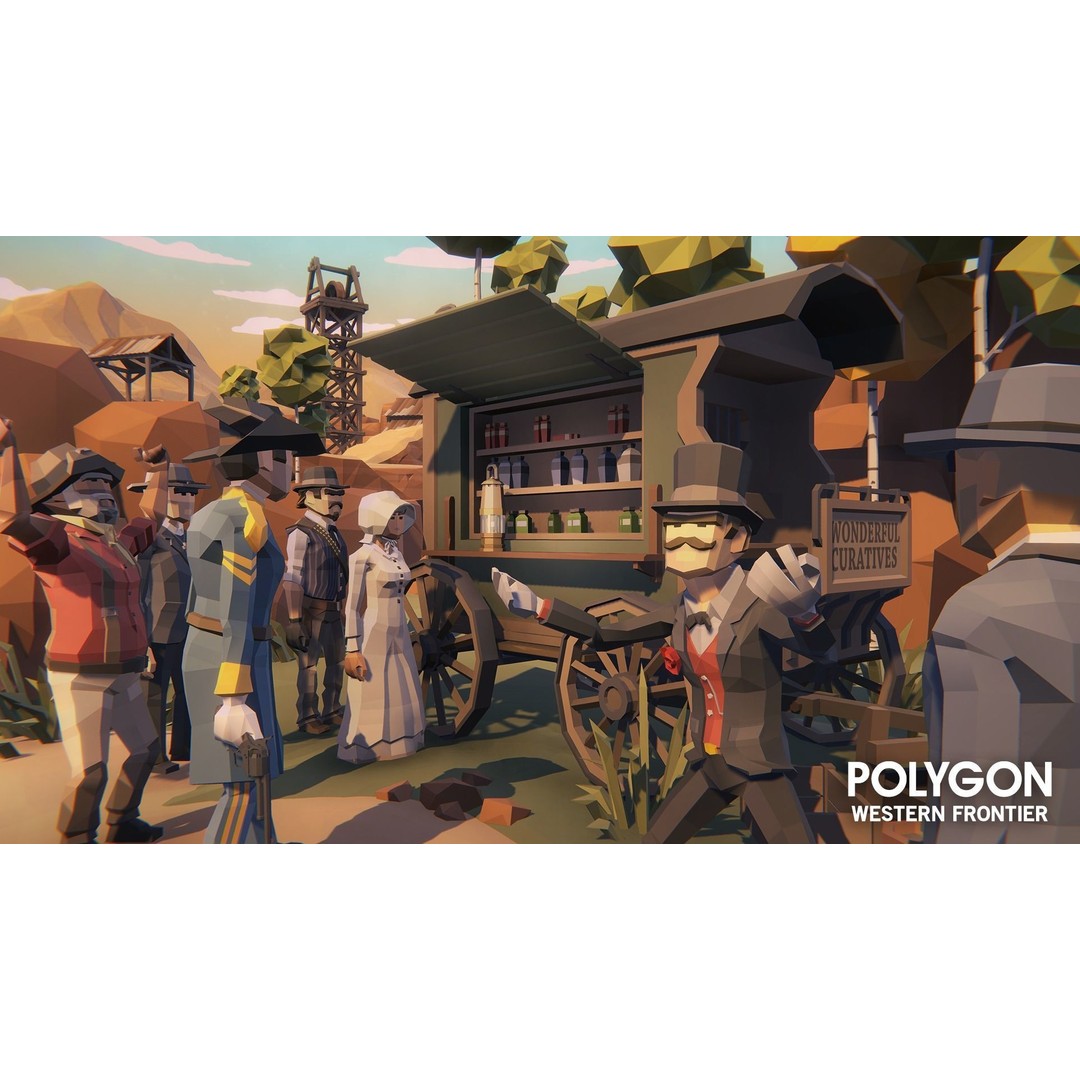 Western Frontier 3D Model – Low Poly Game Asset, FBX, PBR Textures - View 10