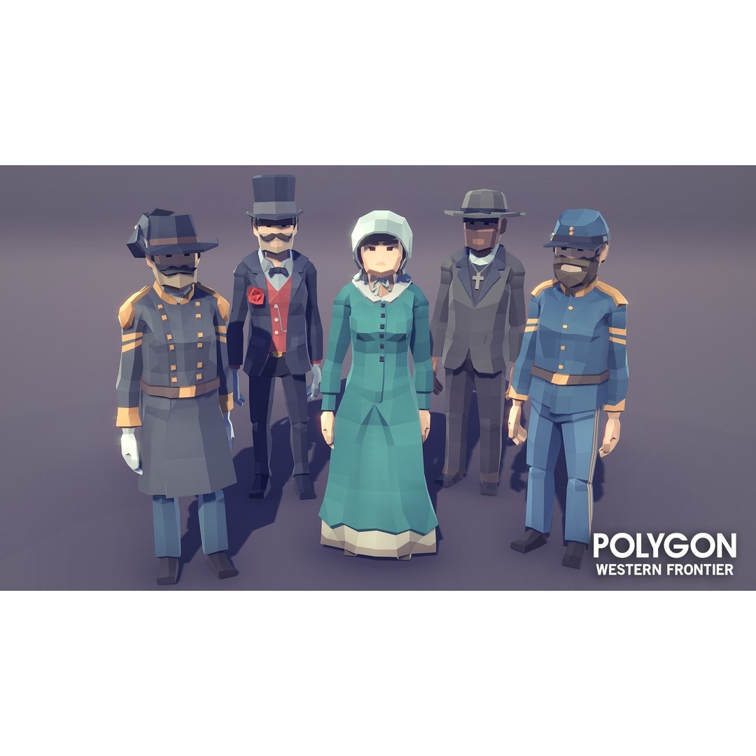 Western Frontier 3D Model – Low Poly Game Asset, FBX, PBR Textures - View 16