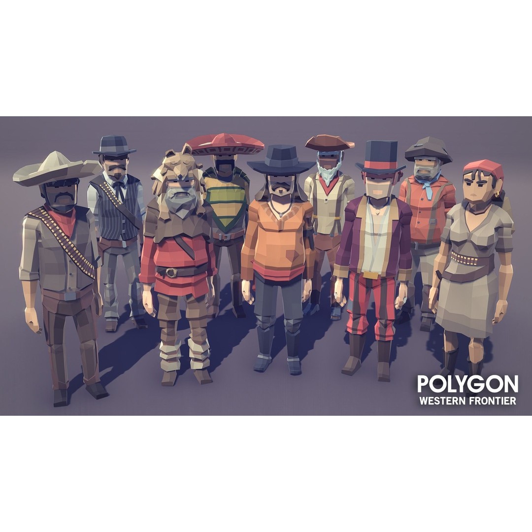 Western Frontier 3D Model – Low Poly Game Asset, FBX, PBR Textures - View 17