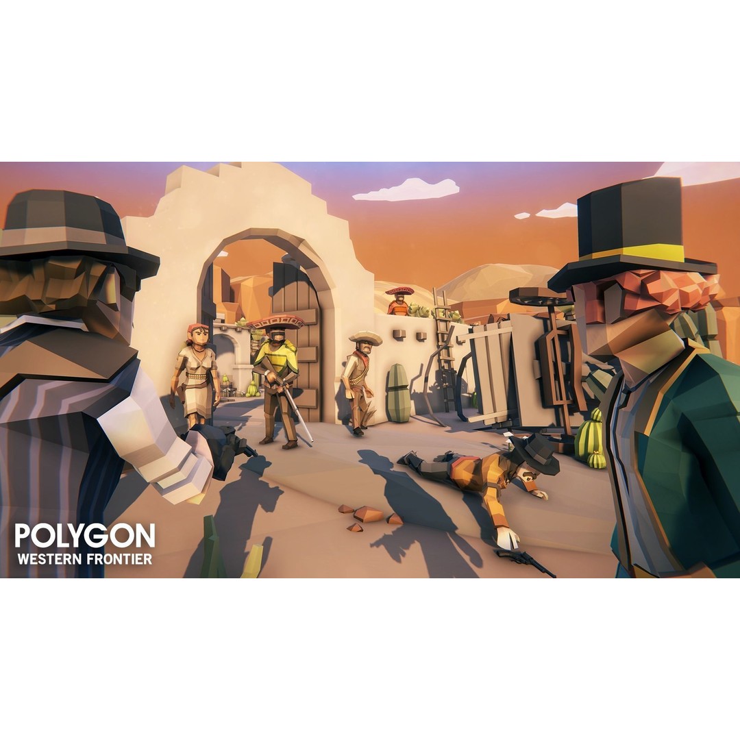 Western Frontier 3D Model – Low Poly Game Asset, FBX, PBR Textures - View 5