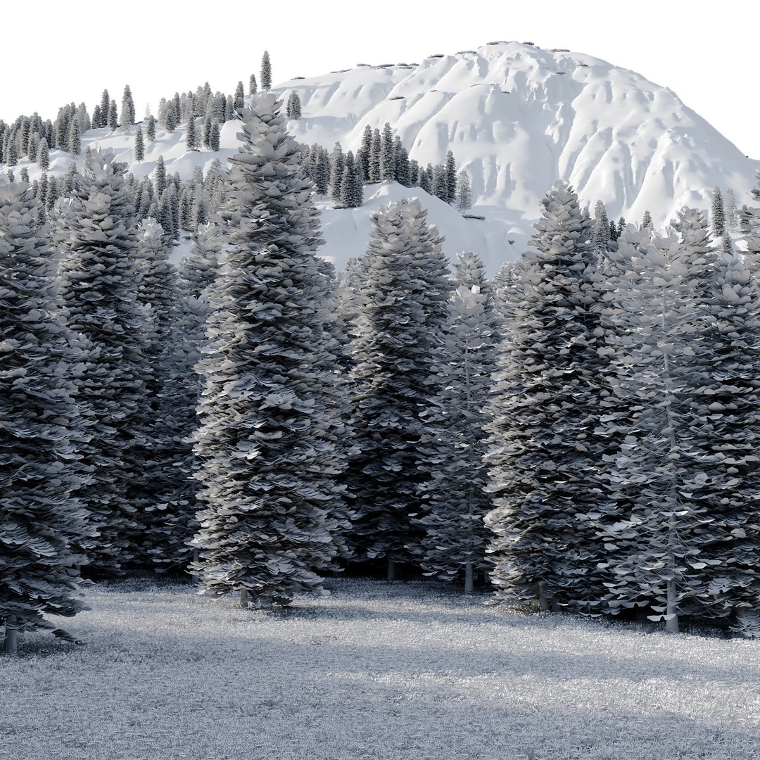 Mountain Landscape 3D Model – High Poly Terrain with Lake, FBX - View 11