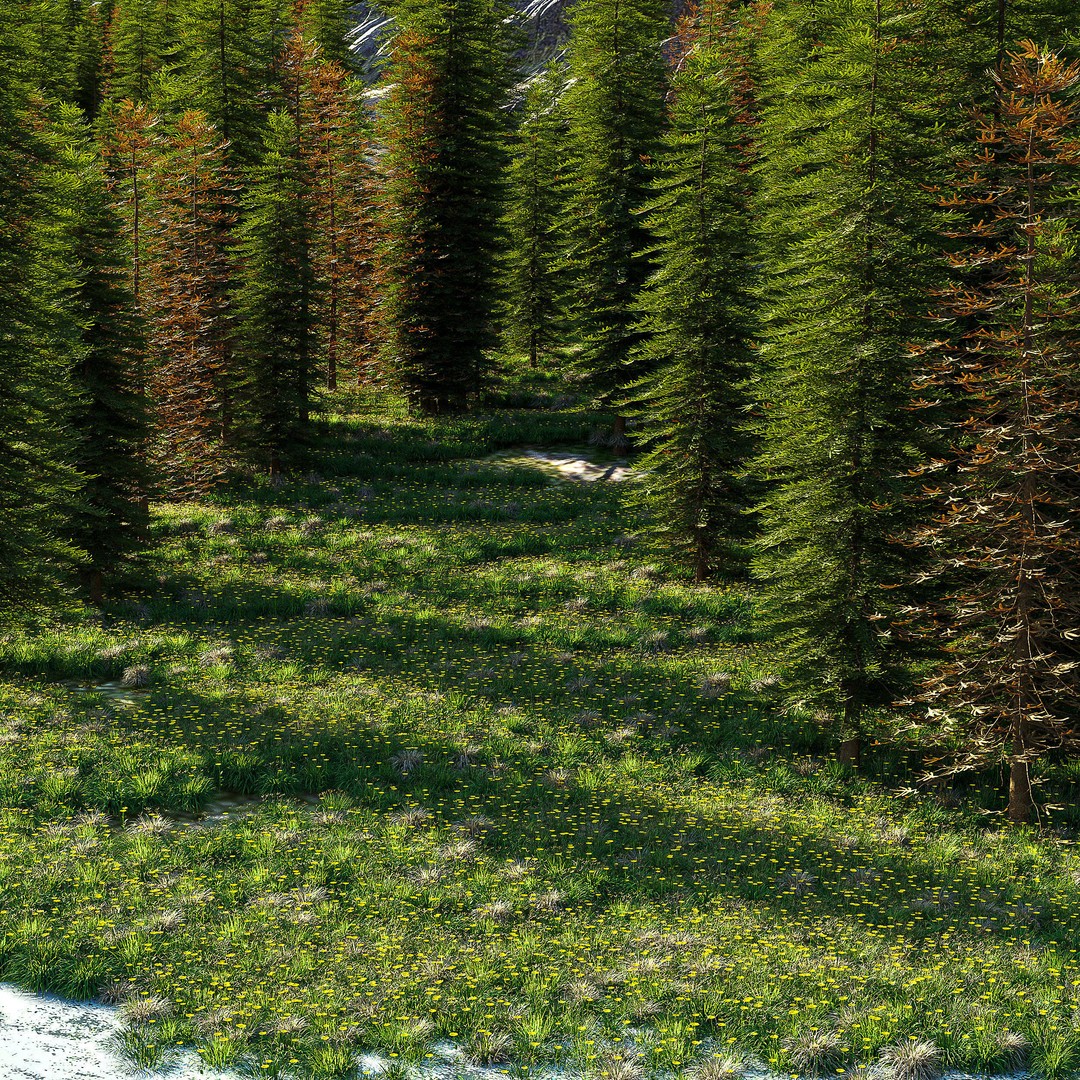 Mountain Landscape 3D Model – High Poly Terrain with Lake, FBX - View 9
