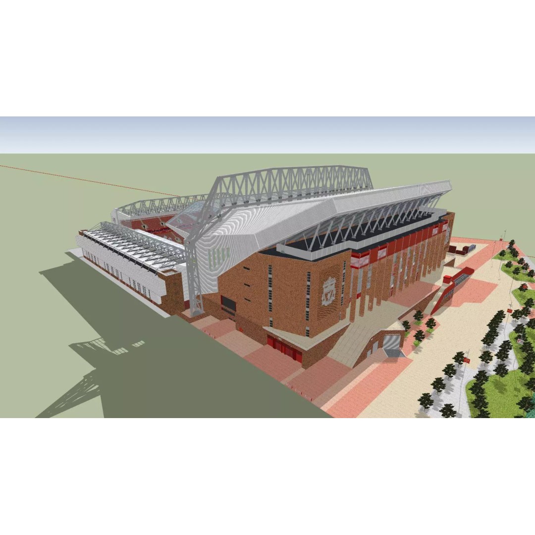 Anfield Stadium 3D Model – Realistic Architecture, PBR Textures, FBX/OBJ - View 20