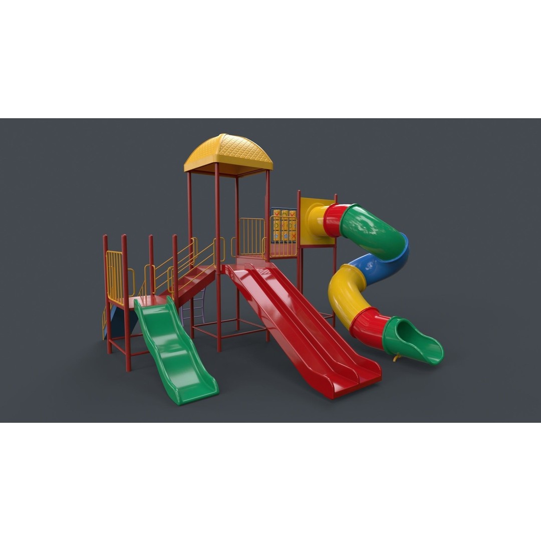 Outdoor Jungle Gym 3D Model – Low Poly PBR Game Asset, FBX - View 101