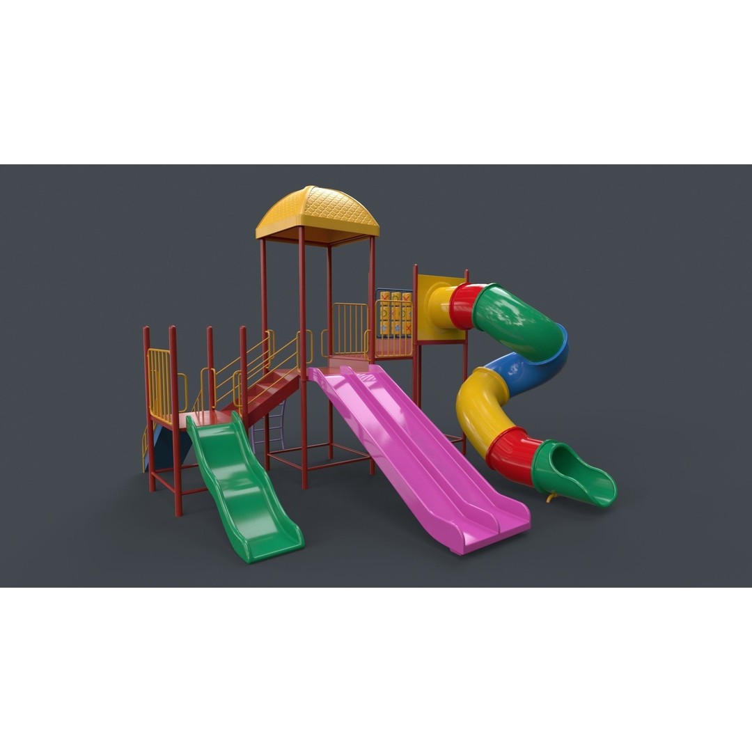 Outdoor Jungle Gym 3D Model – Low Poly PBR Game Asset, FBX - View 103