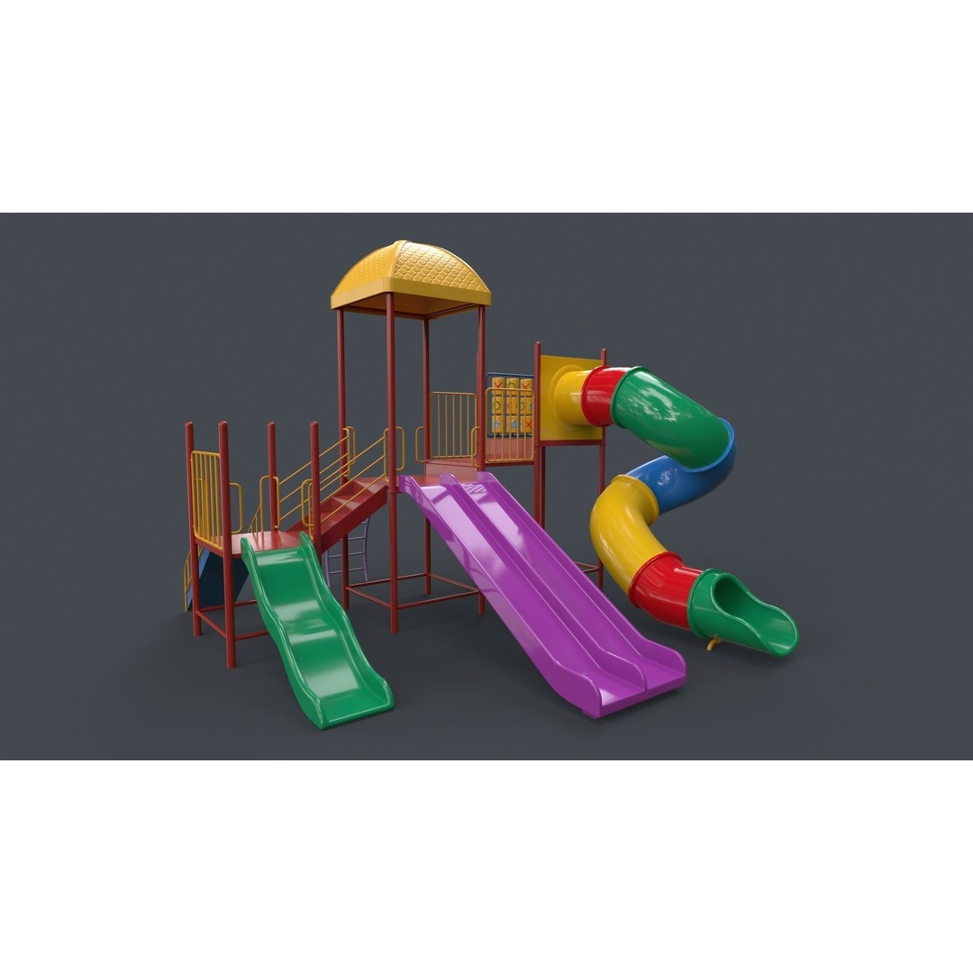 Outdoor Jungle Gym 3D Model – Low Poly PBR Game Asset, FBX - View 105