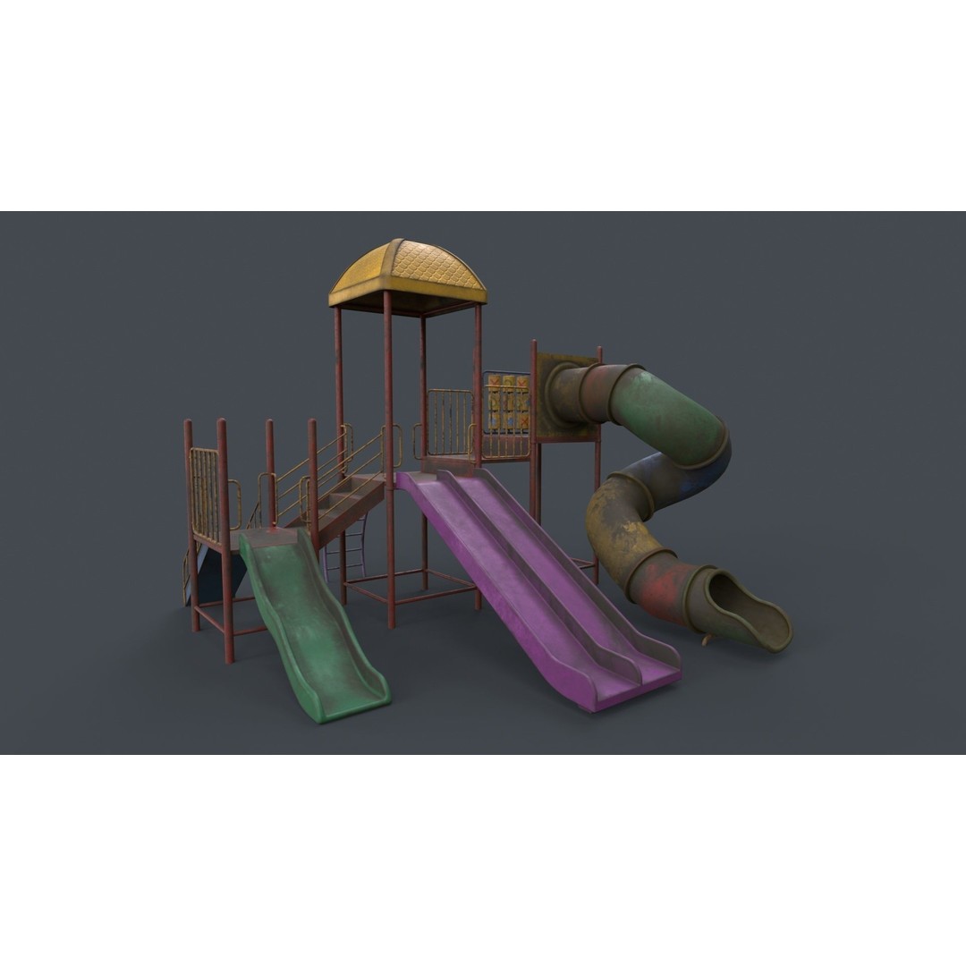 Outdoor Jungle Gym 3D Model – Low Poly PBR Game Asset, FBX - View 106