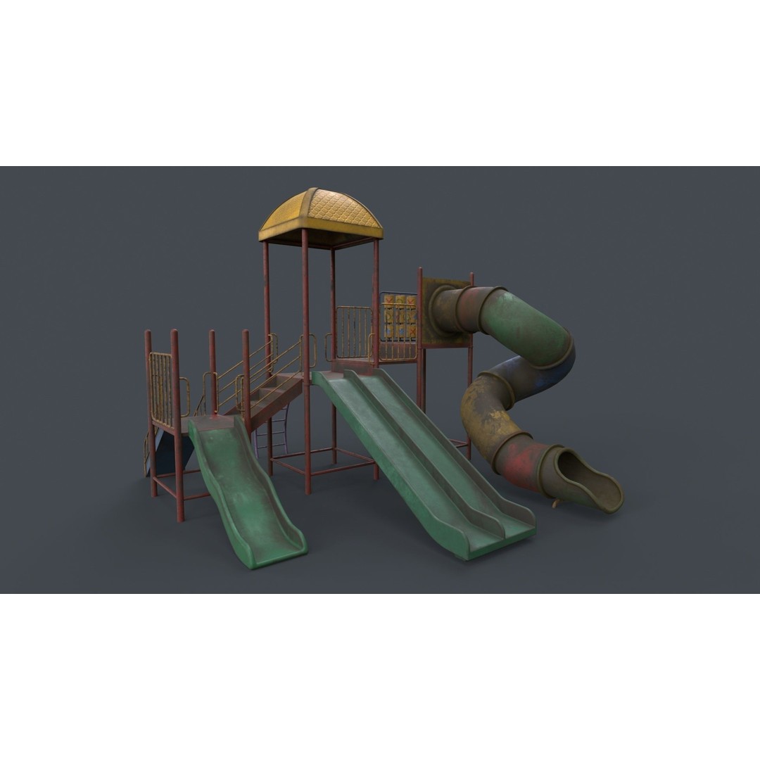 Outdoor Jungle Gym 3D Model – Low Poly PBR Game Asset, FBX - View 108