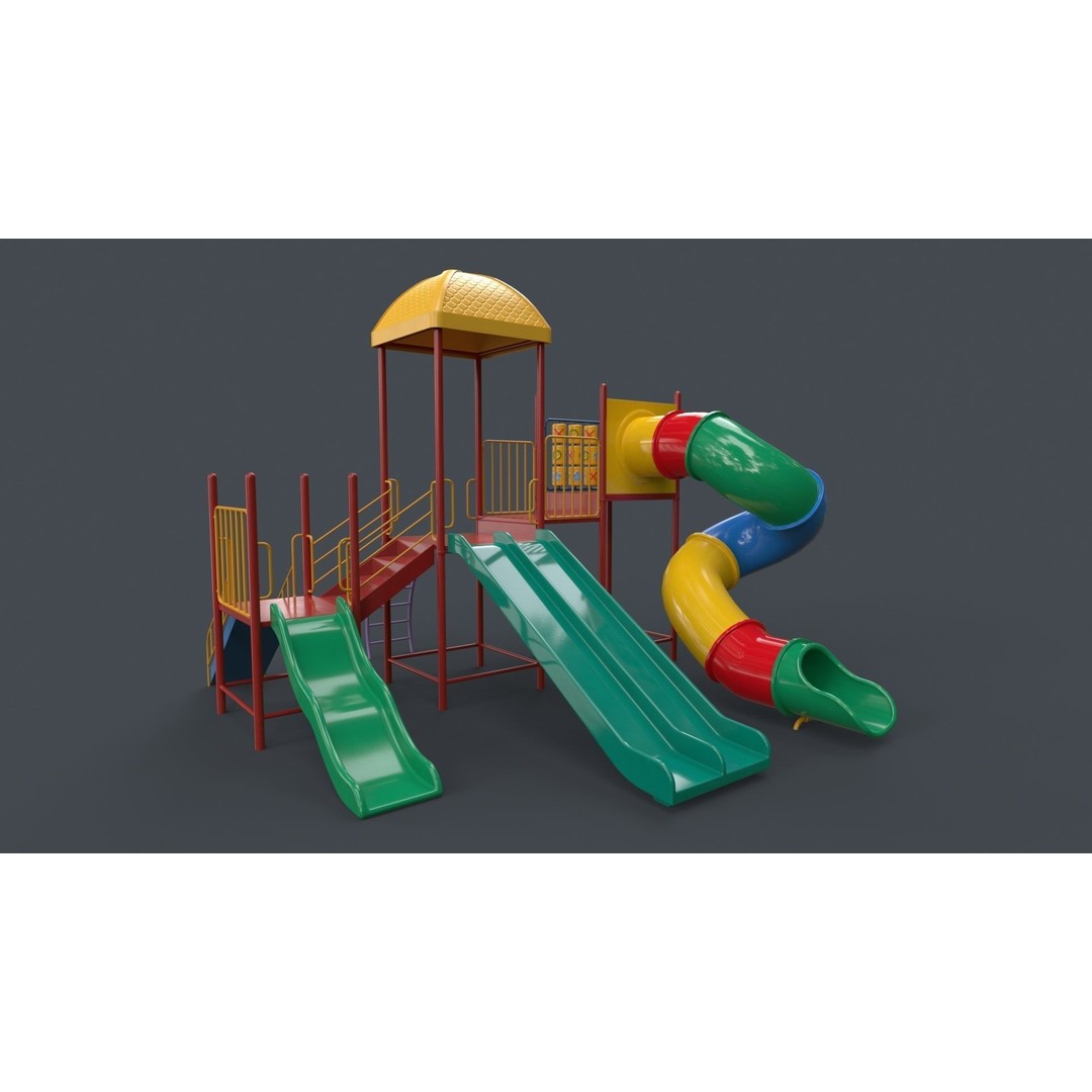 Outdoor Jungle Gym 3D Model – Low Poly PBR Game Asset, FBX - View 109
