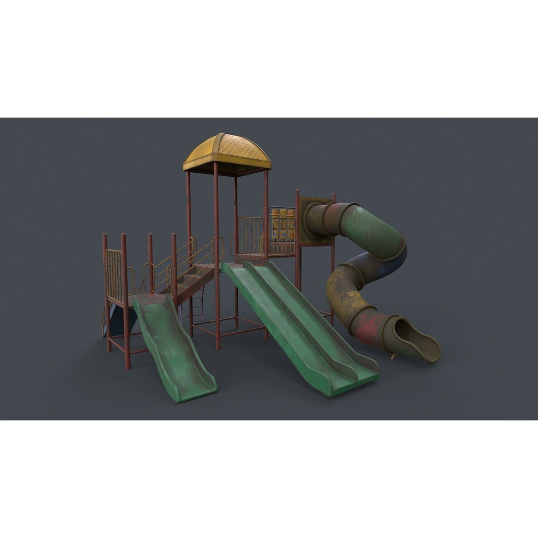Outdoor Jungle Gym 3D Model – Low Poly PBR Game Asset, FBX - View 112