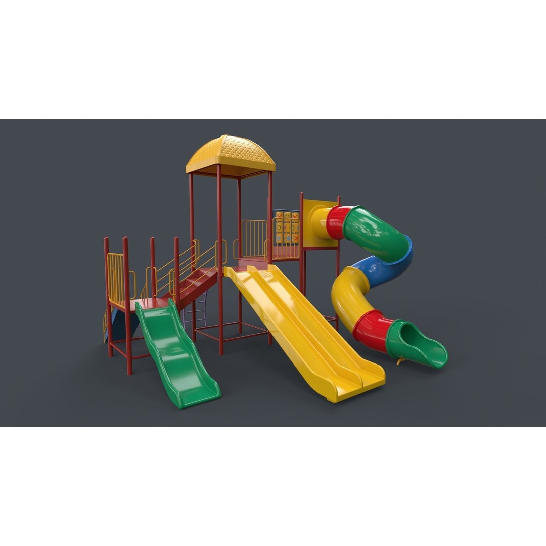 Outdoor Jungle Gym 3D Model – Low Poly PBR Game Asset, FBX - View 113