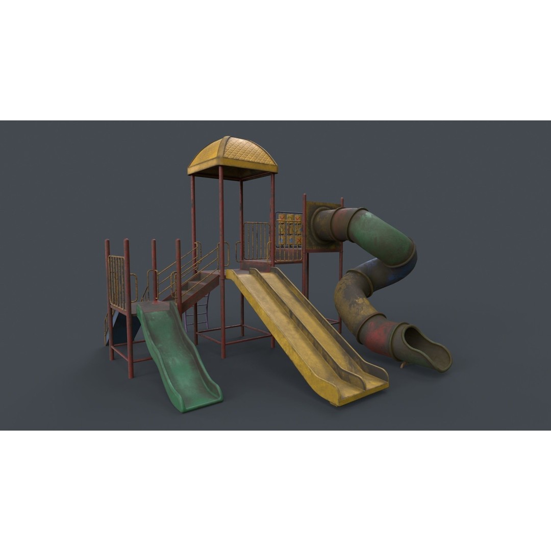 Outdoor Jungle Gym 3D Model – Low Poly PBR Game Asset, FBX - View 114