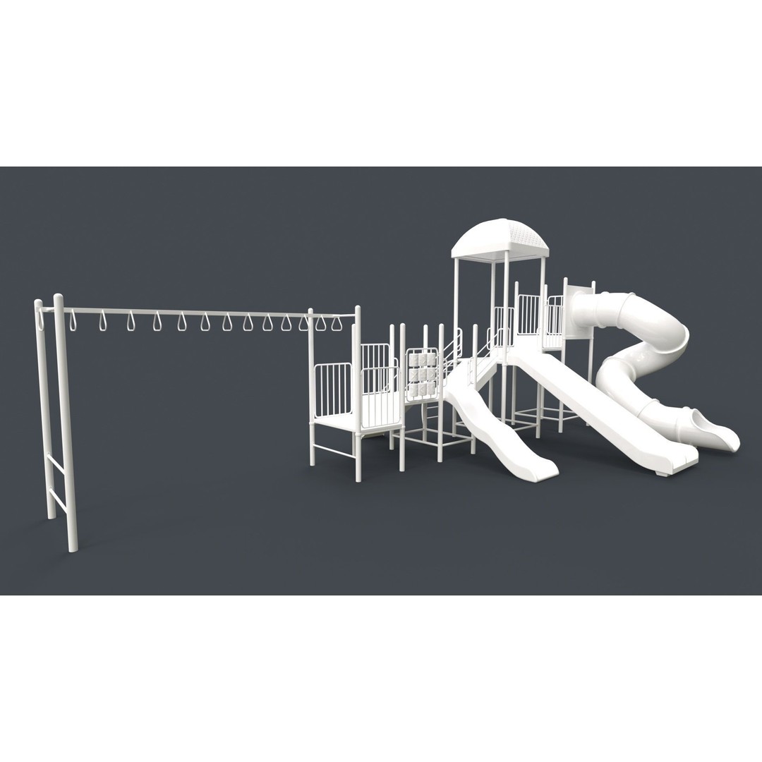 Outdoor Jungle Gym 3D Model – Low Poly PBR Game Asset, FBX - View 118