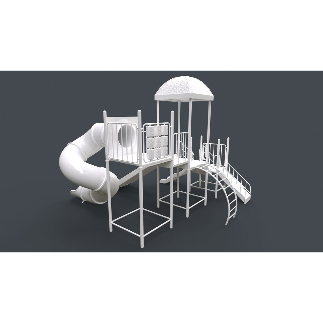 Outdoor Jungle Gym 3D Model – Low Poly PBR Game Asset, FBX - View 120