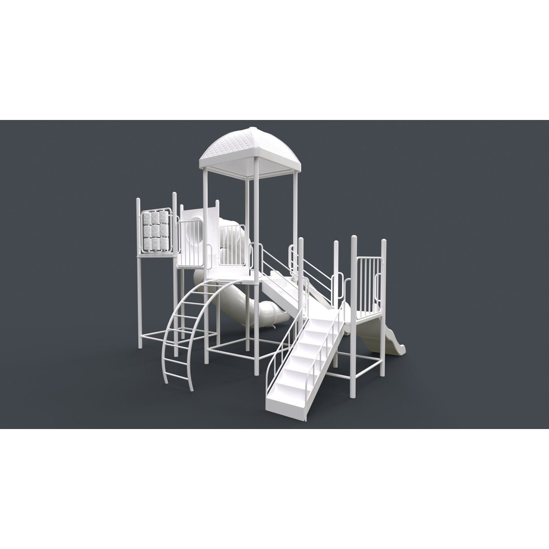 Outdoor Jungle Gym 3D Model – Low Poly PBR Game Asset, FBX - View 121