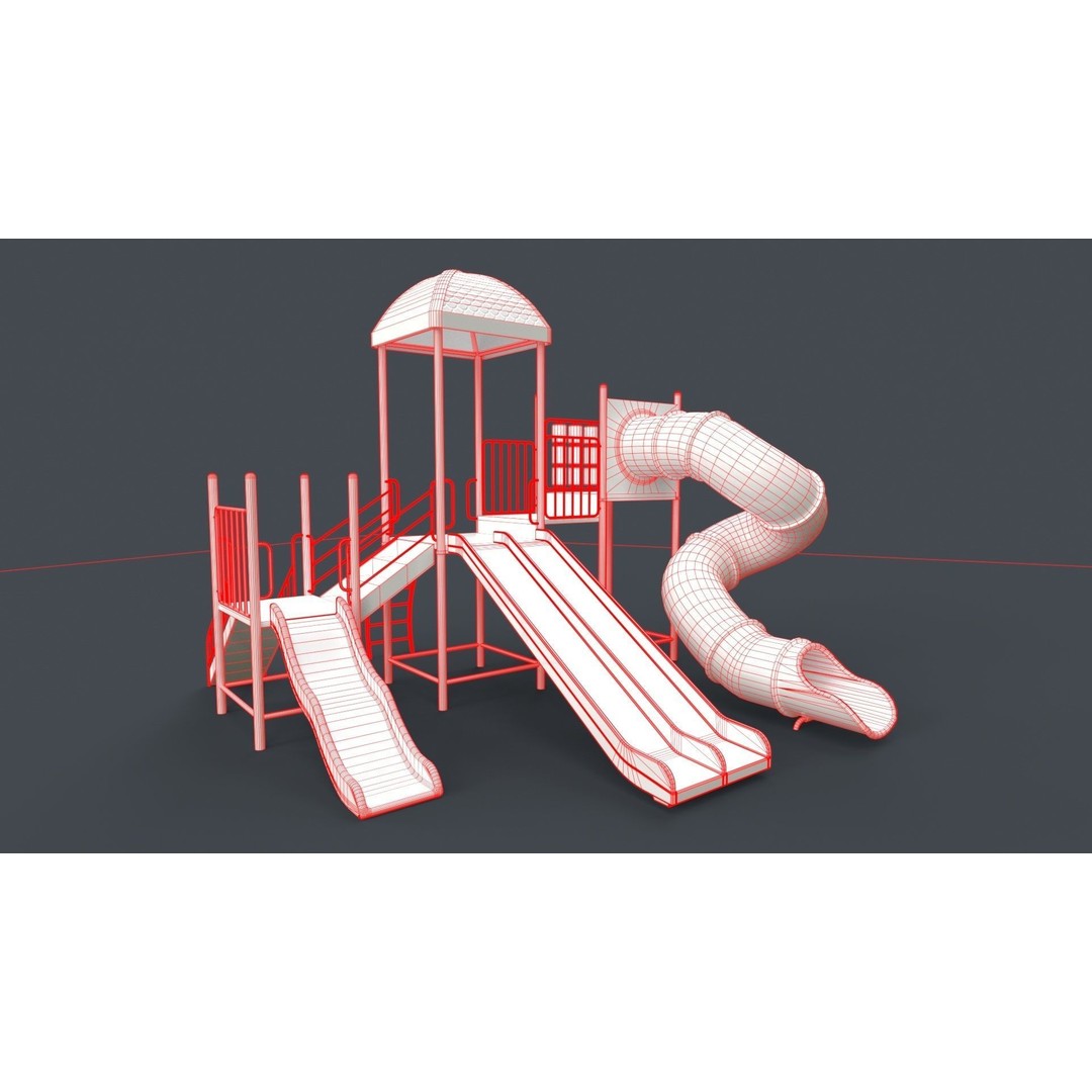 Outdoor Jungle Gym 3D Model – Low Poly PBR Game Asset, FBX - View 122