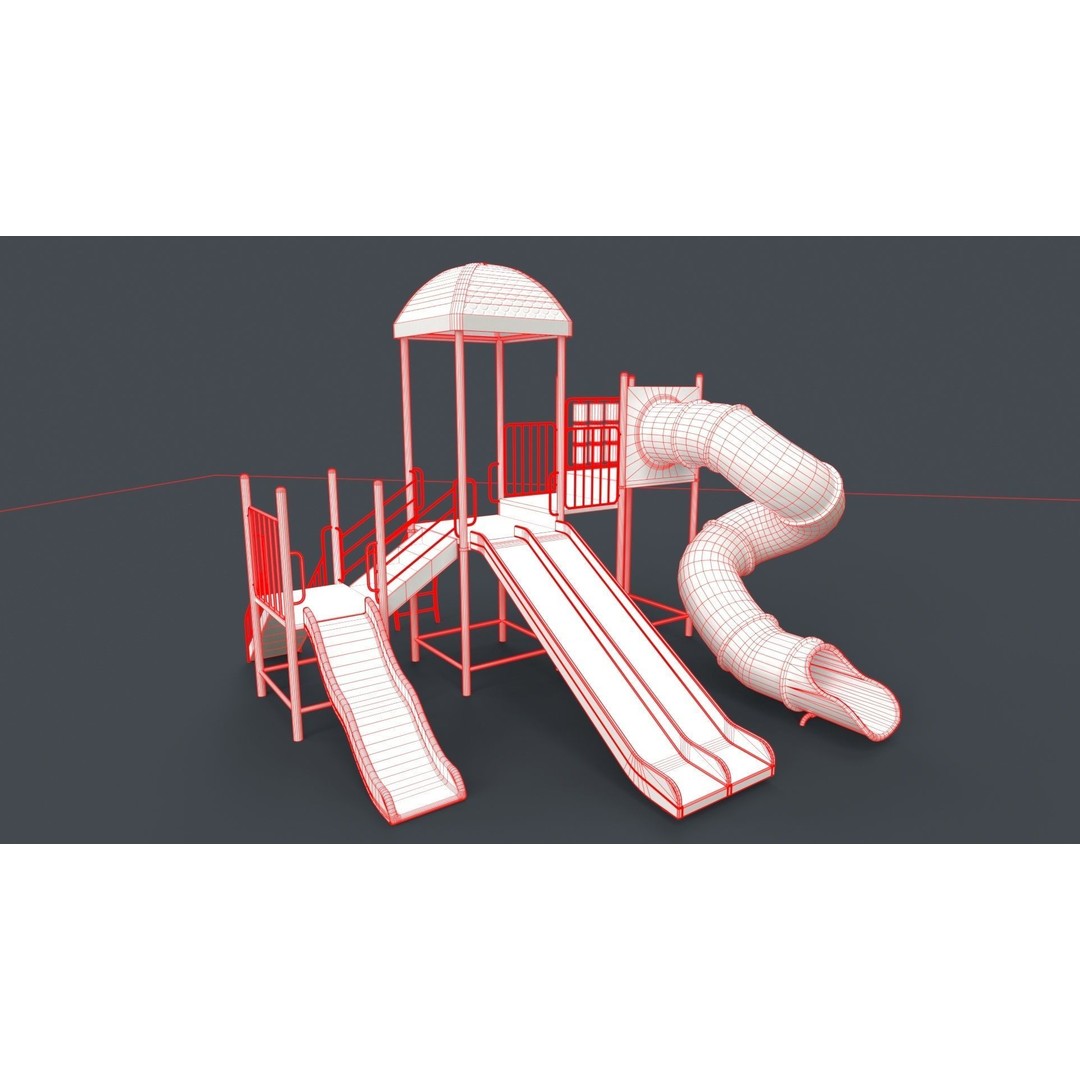 Outdoor Jungle Gym 3D Model – Low Poly PBR Game Asset, FBX - View 124