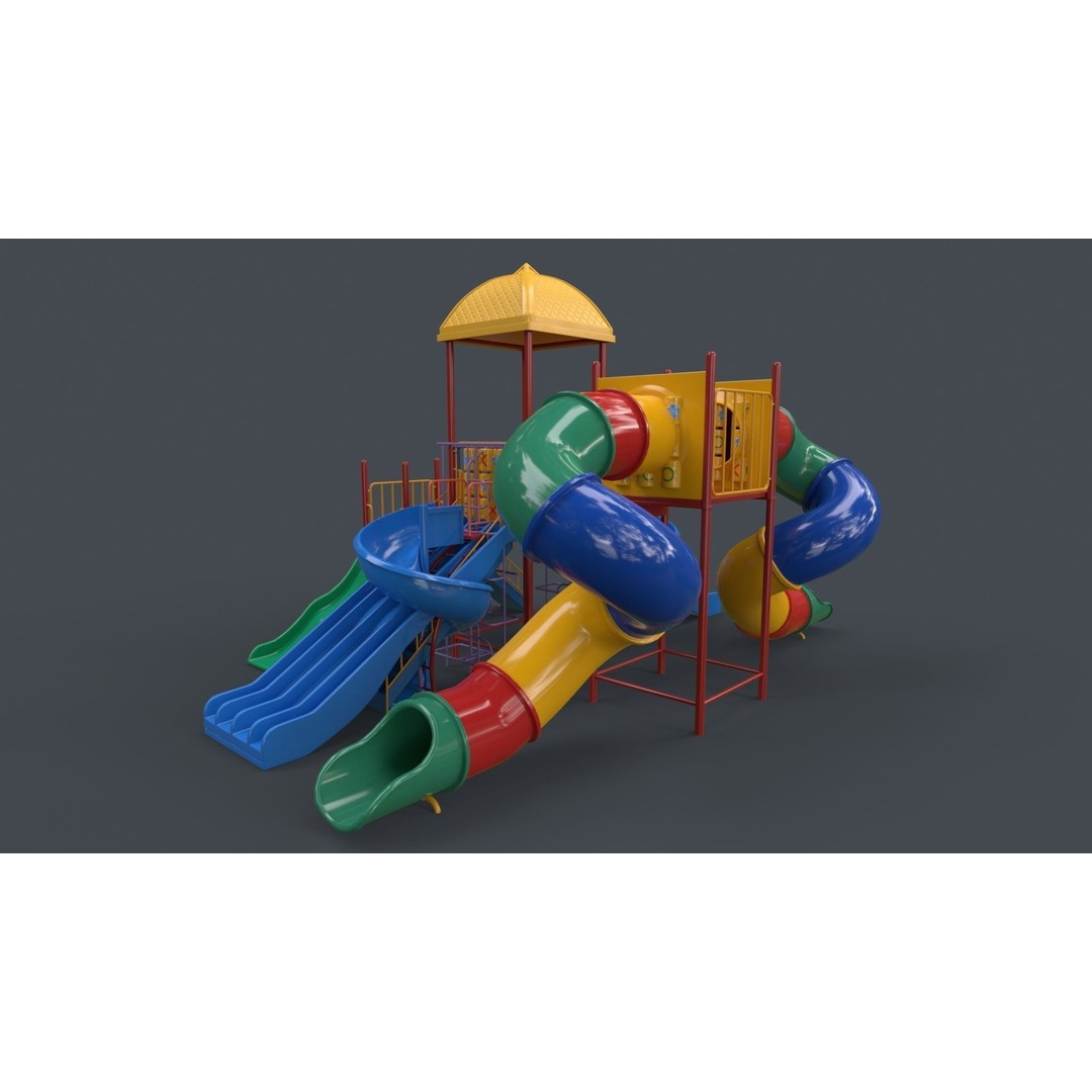 Outdoor Jungle Gym 3D Model – Low Poly PBR Game Asset, FBX - View 17