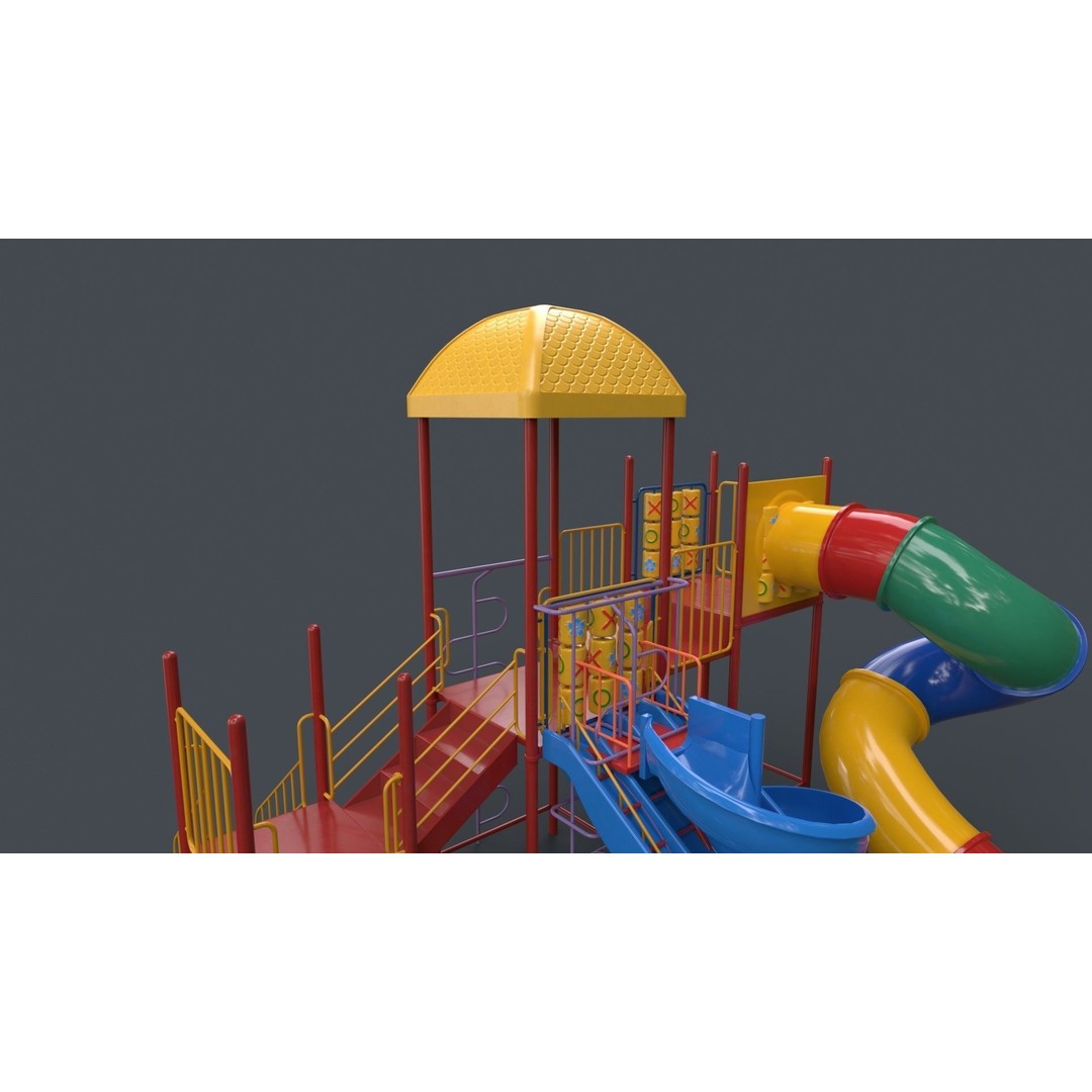Outdoor Jungle Gym 3D Model – Low Poly PBR Game Asset, FBX - View 18