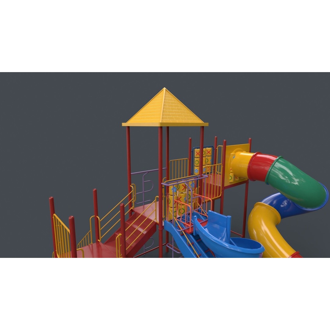 Outdoor Jungle Gym 3D Model – Low Poly PBR Game Asset, FBX - View 19