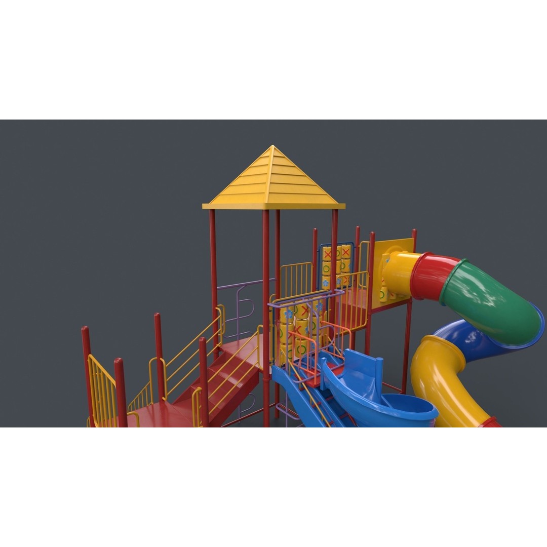 Outdoor Jungle Gym 3D Model – Low Poly PBR Game Asset, FBX - View 20