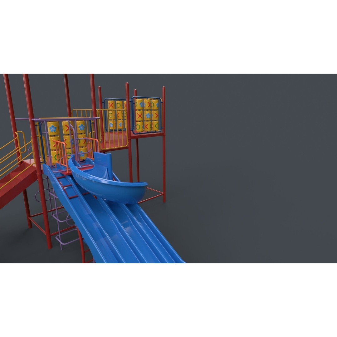 Outdoor Jungle Gym 3D Model – Low Poly PBR Game Asset, FBX - View 22