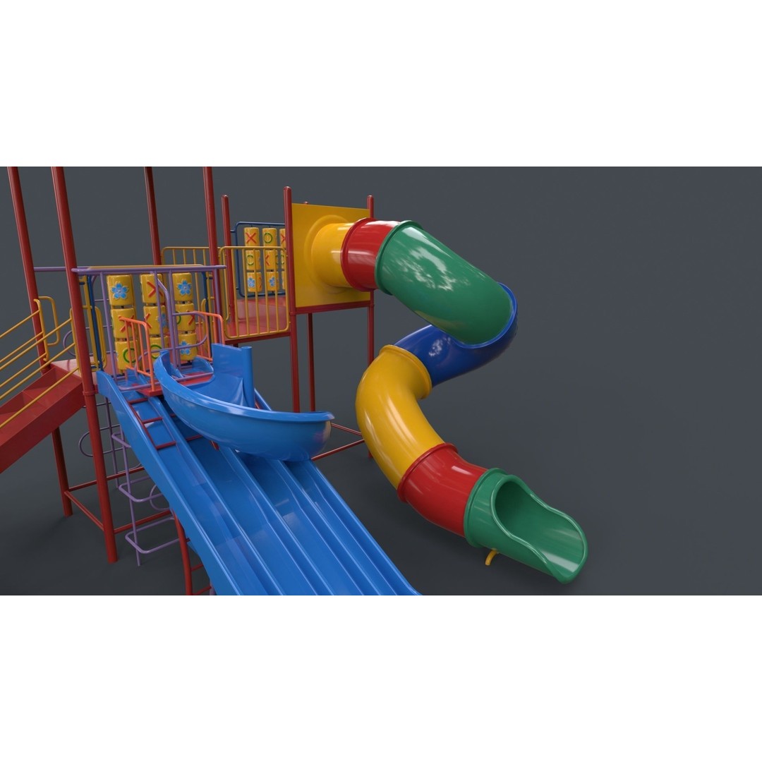Outdoor Jungle Gym 3D Model – Low Poly PBR Game Asset, FBX - View 23