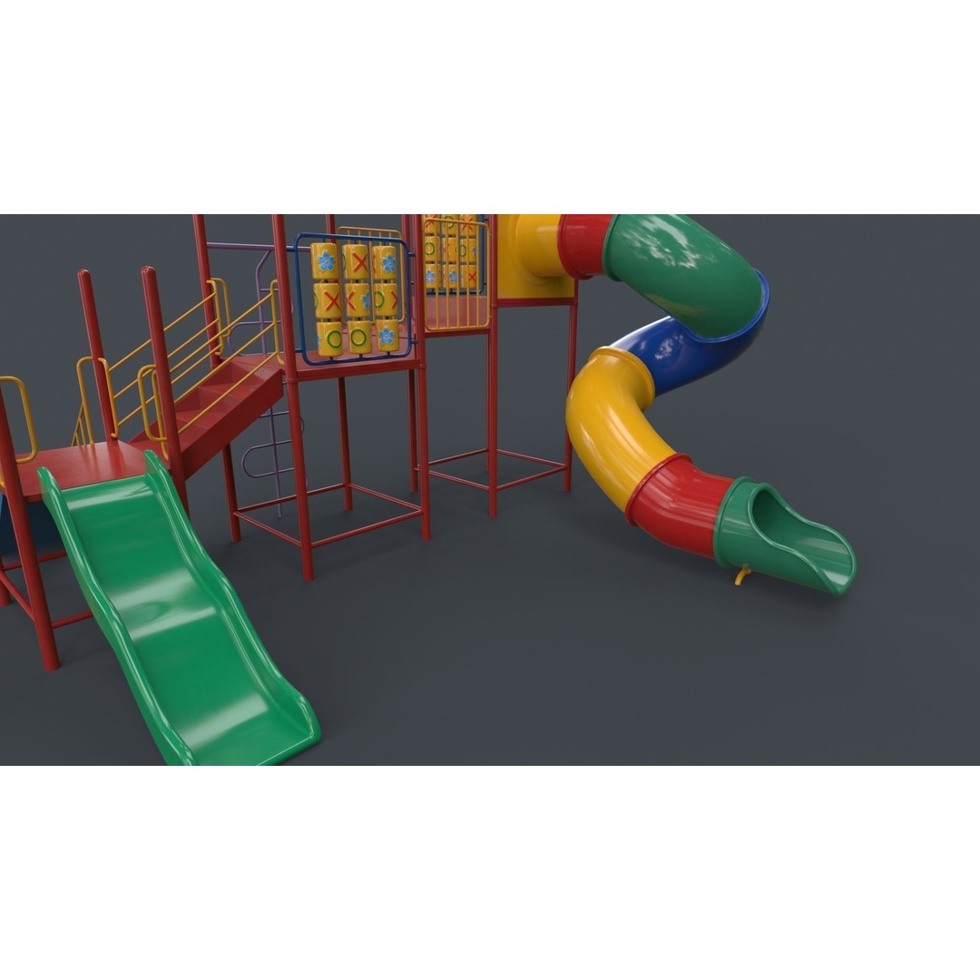 Outdoor Jungle Gym 3D Model – Low Poly PBR Game Asset, FBX - View 26